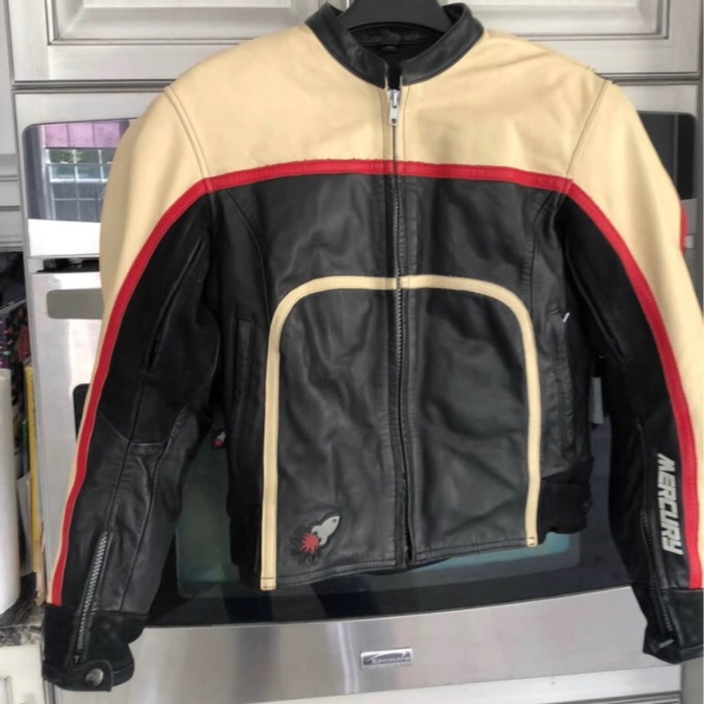 Joe Rocket Leather Motorcycle Jacket Sz M